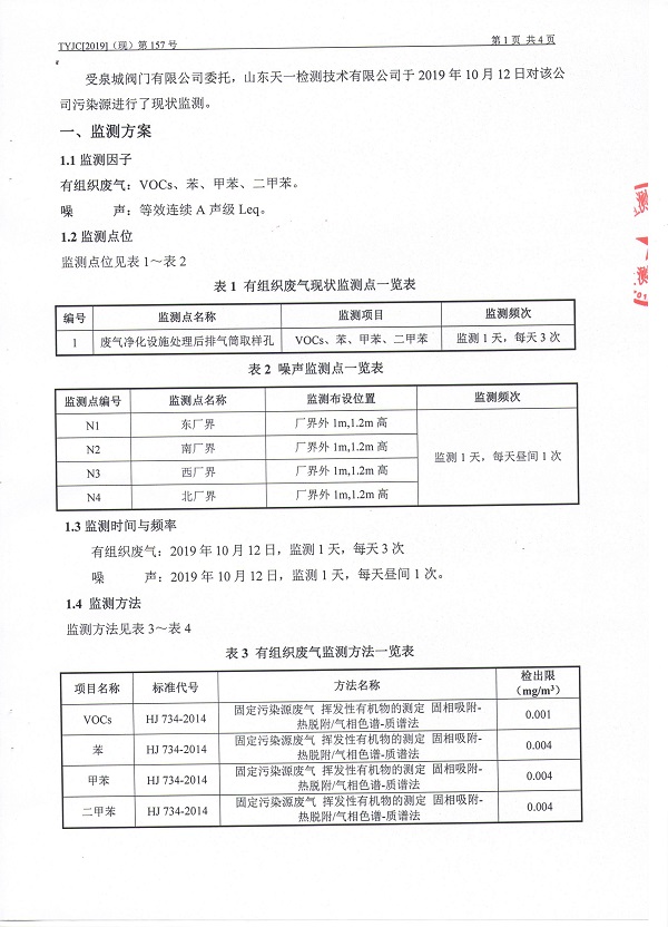 废气检测报告第1页